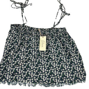 Nwt Elan Lightweight Pull On  Mini Skirt with Shoulder Ties